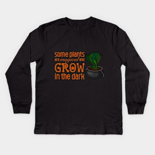 Grows in the dark! Cast iron plant aspidistra Kids Long Sleeve T-Shirt